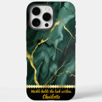 Elegant green marble with golden veining design