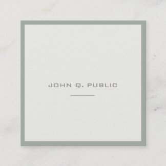 Elegant Green Modern Elite Smart Design Template Square Business Card