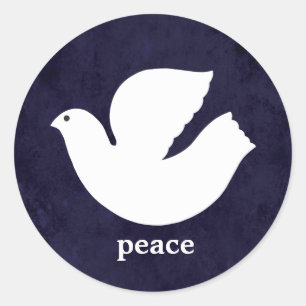 Elegant Green Modern Peace Holiday Envelope Seal