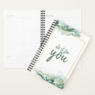 Elegant Green Ombre Marble Do it for You Quote Planner