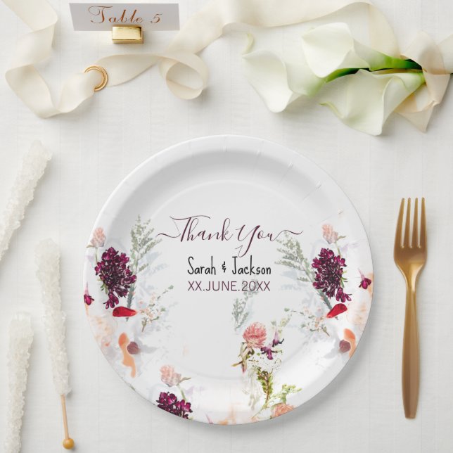 ELEGANT GREEN, ORANGE, RED & WINE BABY SHOWER PAPER PLATE (Wedding)