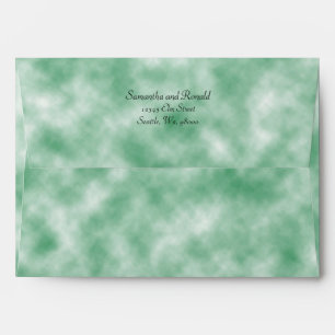 Elegant Green Parchment Paper Style  Envelope