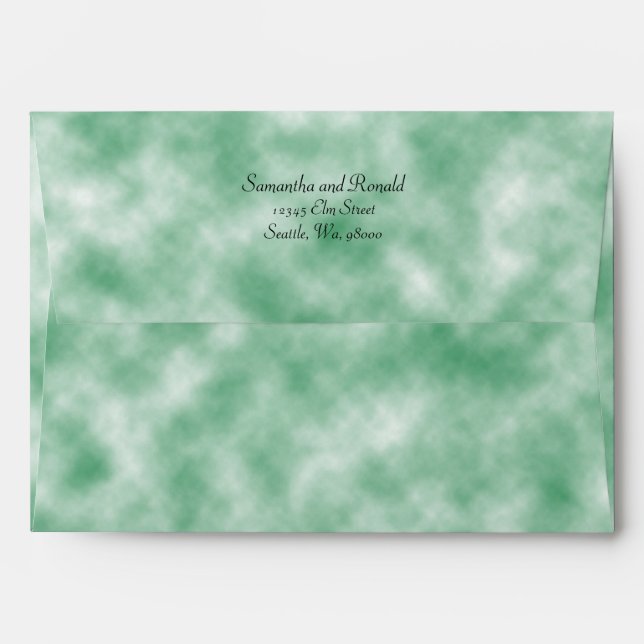 Elegant Green Parchment Paper Style  Envelope (Back (Top Flap))