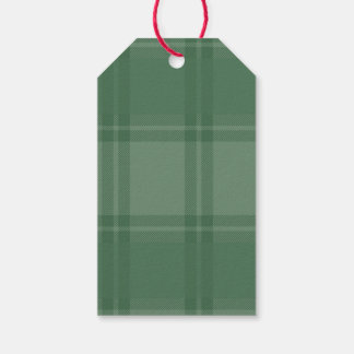 Elegant Green Plaid Holiday Gift Tag