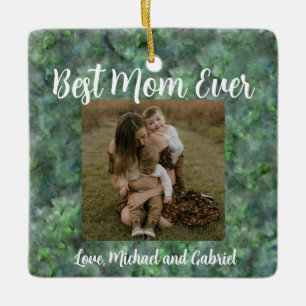 Elegant green quartz marble granite pattern   ceramic ornament