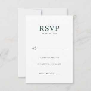Elegant Green RSVP Card