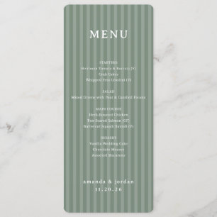 Elegant Green Serif Menu