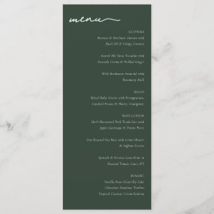 Elegant Green Serif Menu