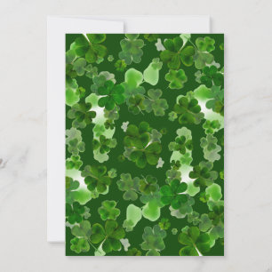 Elegant Green Shamrock St. Patrick's Day Party Invitation