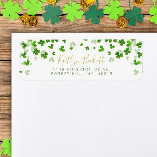 Elegant Green Shamrocks Irish St. Patrick's Day