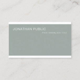 Elegant Green Simple Plain Luxury Professional Business Card