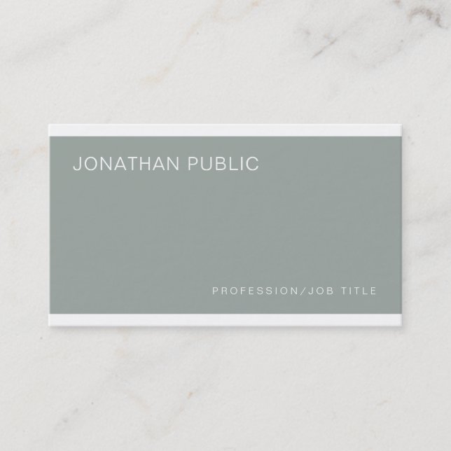Elegant Green Sleek Design Luxury Professional Business Card (Front)