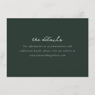 Elegant Green Typographic Enclosure Card