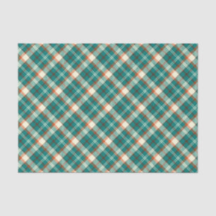 Elegant Green Vintage Plaid Tissue Paper