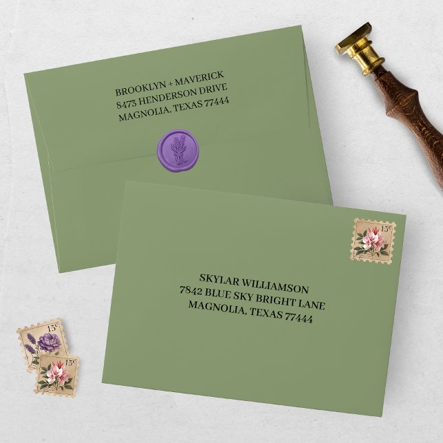 Elegant Green Wedding Envelope (Creator Uploaded)