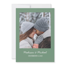 Elegant Green Winter Botanical Wreath Wedding