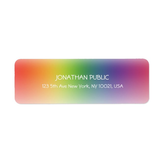 Elegant Green Yellow Blue Red Purple Template (Front)