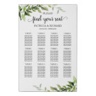 Elegant Greenery 12 Table Wedding Seating Chart