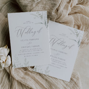 Elegant Greenery All Seasons Wedding  Invitation