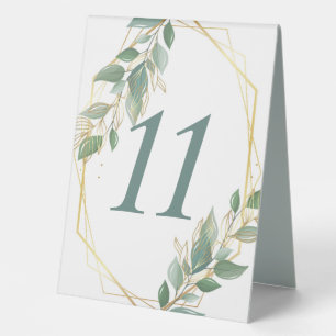 Elegant Greenery and Gold Frame