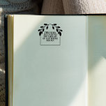 Elegant Greenery Arch This Book Belongs To Rubber Stamp<br><div class="desc">Greenery bookplate stamp for your books. This book belongs to stamp with elegant font and a greenery arch.</div>