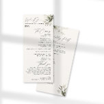 Elegant Greenery Botanical Ivory Wedding Program Programme<br><div class="desc">Elegant Greenery Botanical Ivory Wedding Program. The design features an elegant hand-painted watercolor greenery, a monogram, and script calligraphy. This template includes space for ceremony details, thank you note, and on the reverse all the wedding party information. Personalise with your information using the template fields provided, if you need to...</div>