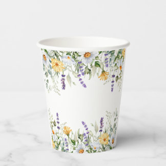 Elegant Greenery Botanical Paper Cups
