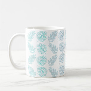 Elegant Greenery Botanical Tropical Leaves Pattern Coffee Mug
