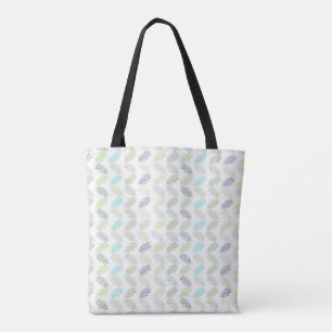Elegant Greenery Botanical Tropical Leaves Pattern Tote Bag