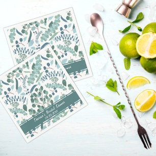 Elegant Greenery Custom Bridal Shower  Napkin