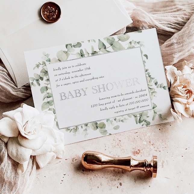 Elegant Greenery Eucalyptus Foliage Baby Shower (Creator Uploaded)