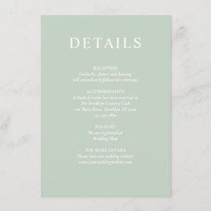 Elegant Greenery Eucalyptus Wedding Details Enclos Enclosure Card