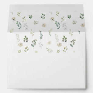 Elegant Greenery Eucalyptus Wedding Envelope