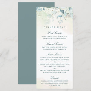Elegant Greenery Eucalyptus Wedding Menu