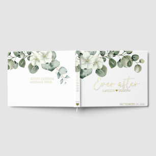 Elegant Greenery Floral Bridal wedding guest book 