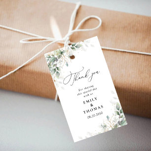 Elegant Greenery Floral Gift Tag