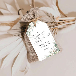 Elegant Greenery Floral Gift Tag