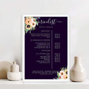 Elegant Greenery Floral Salon  Poster