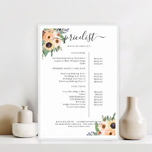 Elegant Greenery Floral Salon Poster