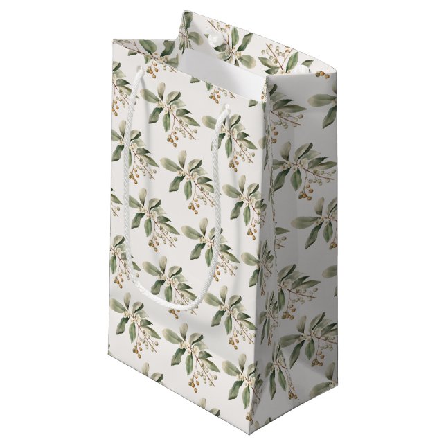 Elegant Greenery Gift Bag (Front Angled)