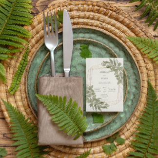 Elegant Greenery gold rustic wedding