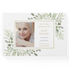 Elegant Greenery In Loving Memory Photo Funeral