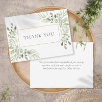 Elegant Greenery Leaves Retirement Thank You