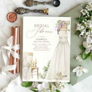 Elegant Greenery Mediterranean Bridal Shower  Invitation