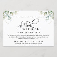 Elegant Greenery, Online Virtual Wedding