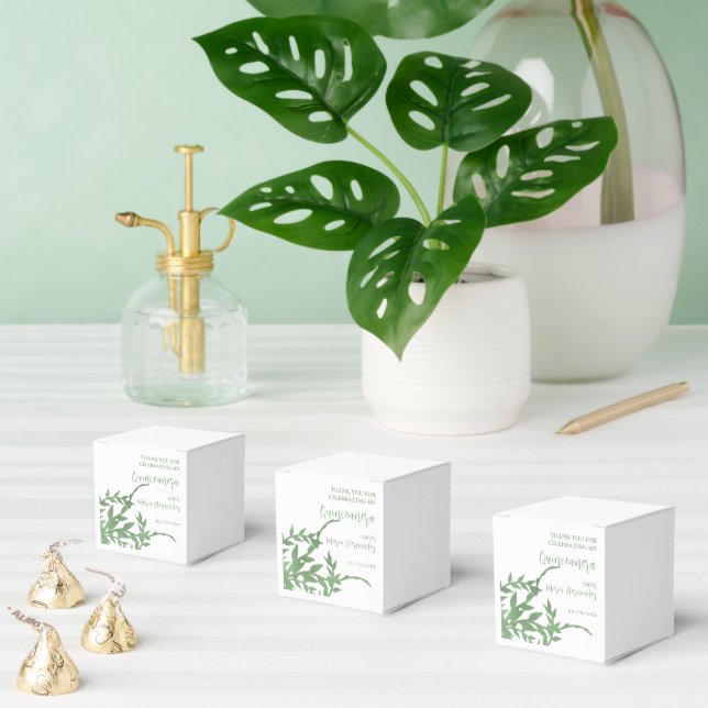 Elegant Greenery Quinceañera Favour Box (Multiple)