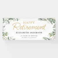 Elegant Greenery Retirement Party