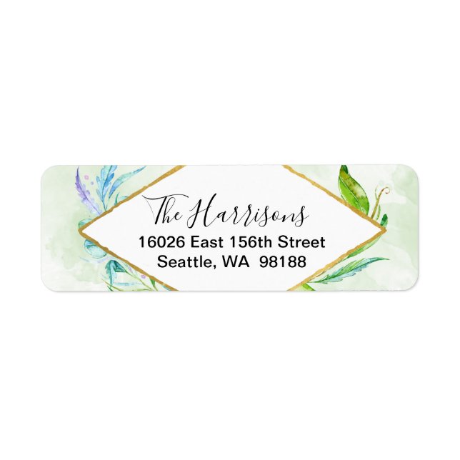 Elegant Greenery Simple Foliage Watercolor (Front)