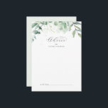 Elegant Greenery Wedding Advice Card<br><div class="desc">This elegant greenery wedding advice card is perfect for a simple wedding and can be used for any event. The modern elegant design features a natural botanical arrangement of eucalyptus, leaves and plants with a subtle mint green watercolor wash accent. These advice cards can be used as a guestbook alternative...</div>