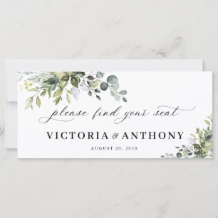 Elegant Greenery Wedding Head Table Sign